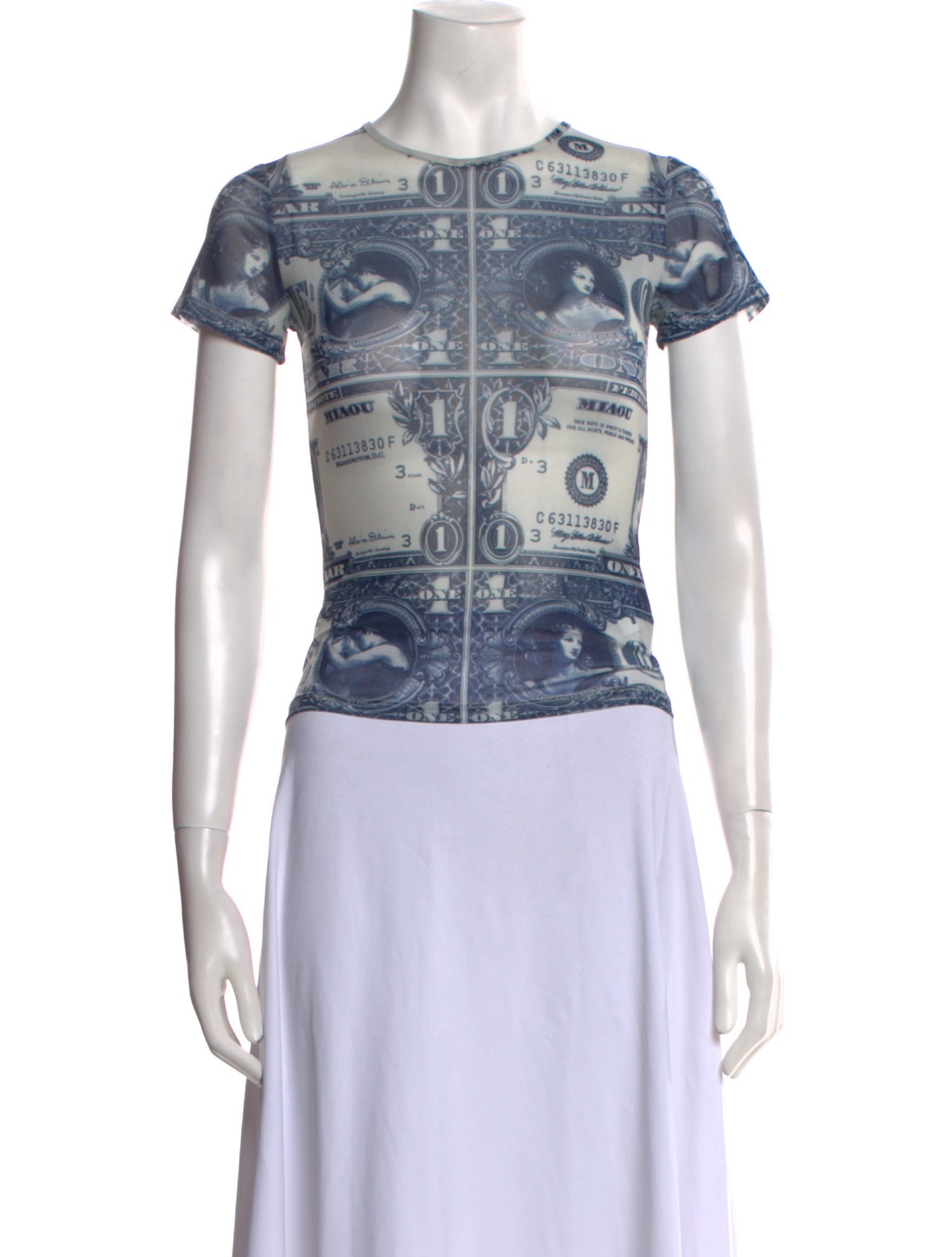 Miaou Printed Crew Neck T-Shirt