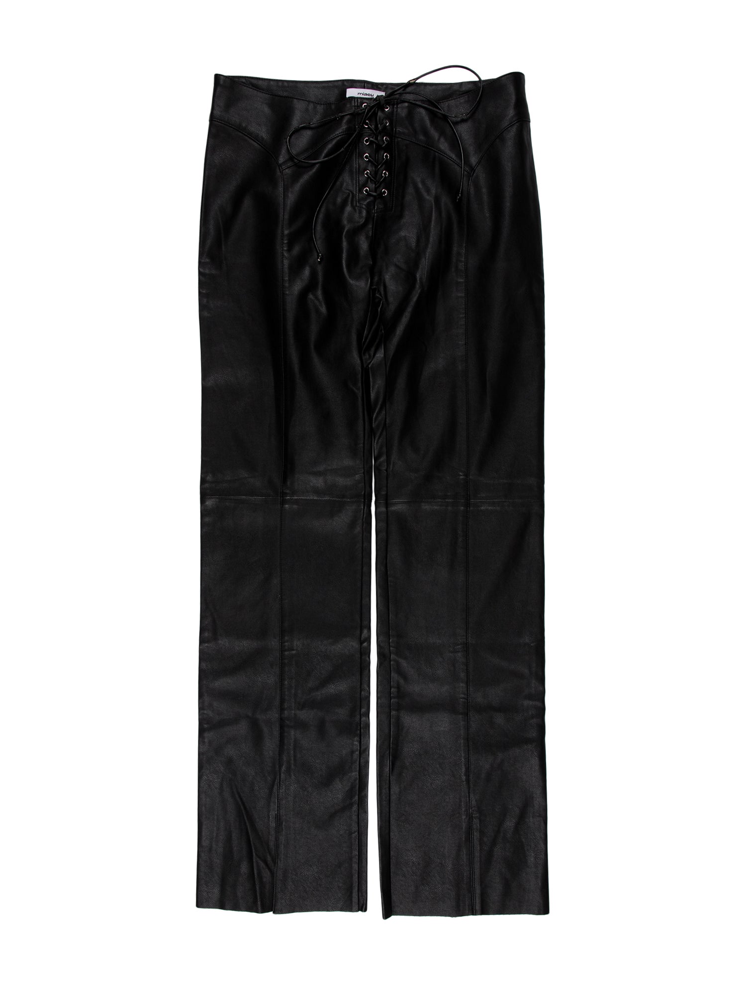 Miaou Faux Leather Wide Leg Pants