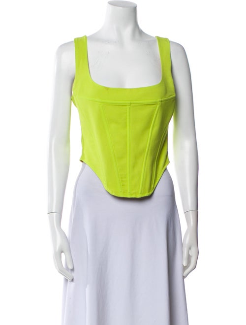 Miaou Square Neckline Sleeveless Crop Top