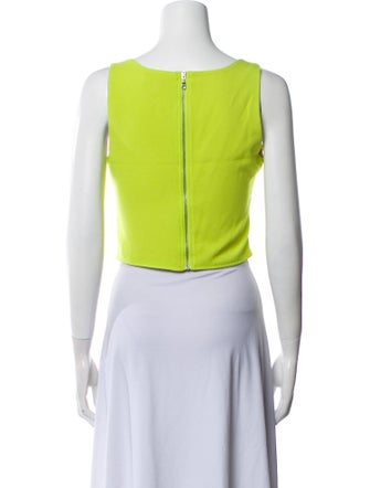 Miaou Square Neckline Sleeveless Crop Top