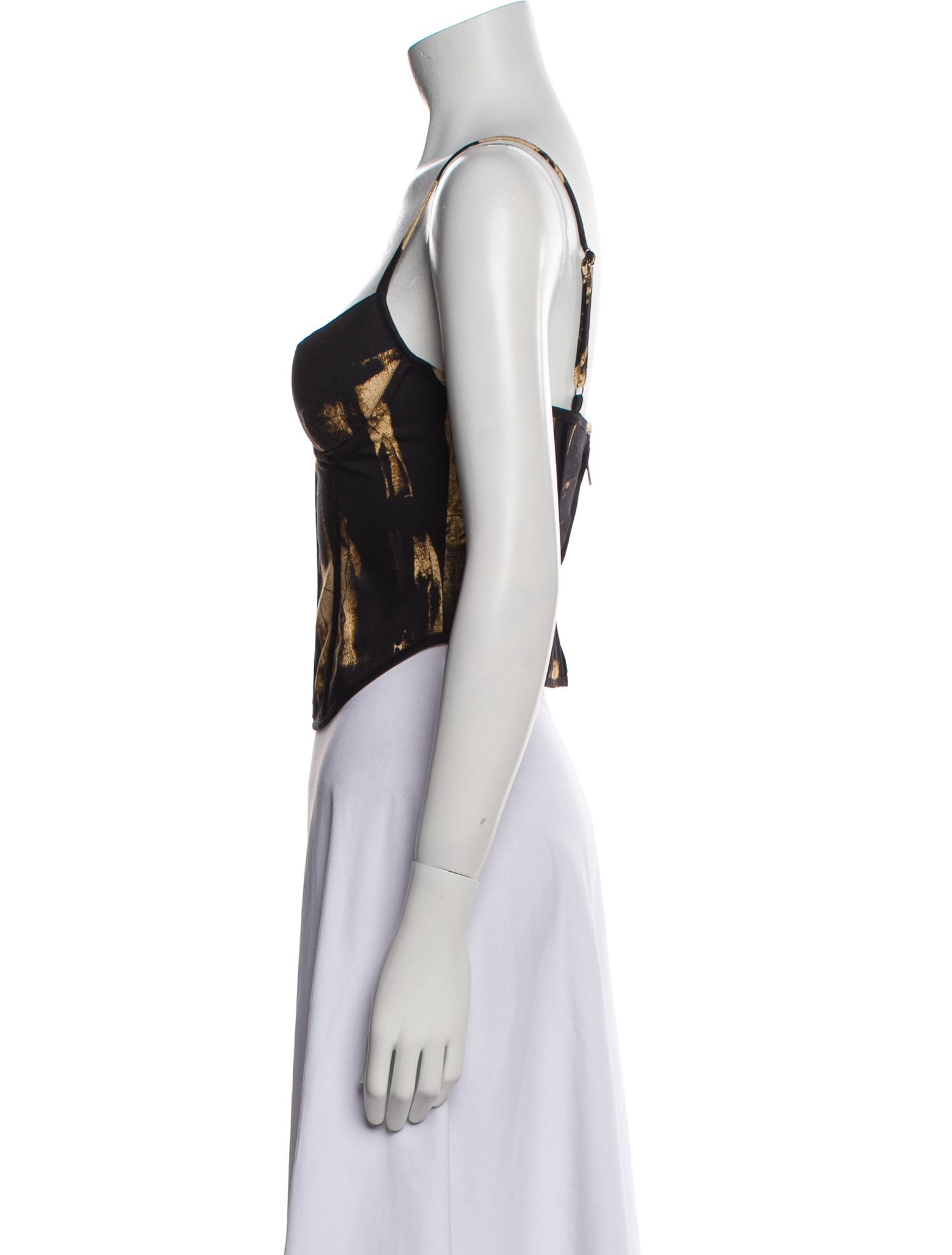 Miaou Printed V-Neck Crop Top w/ Tags