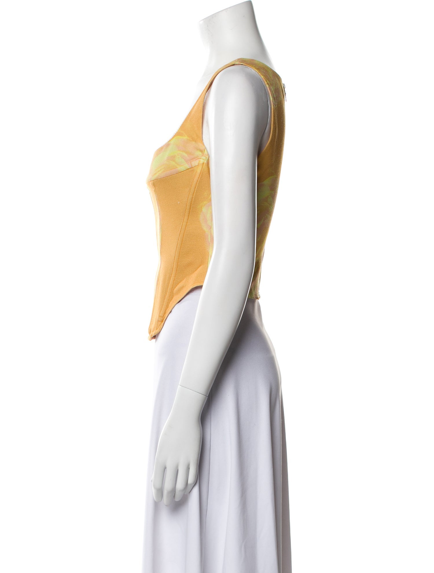 Miaou Square Neckline Sleeveless Crop Top