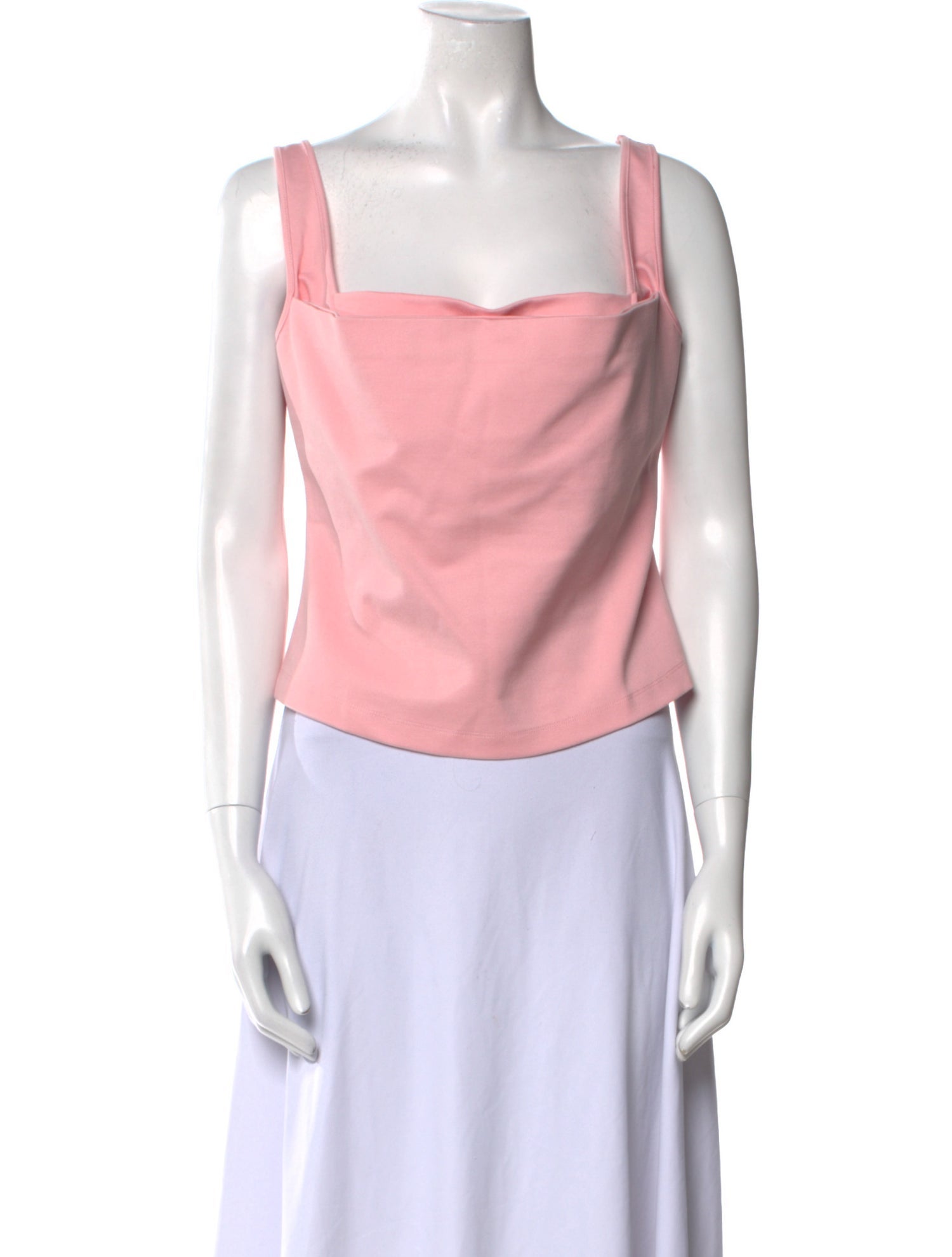 Miaou Square Neckline Sleeveless Crop Top