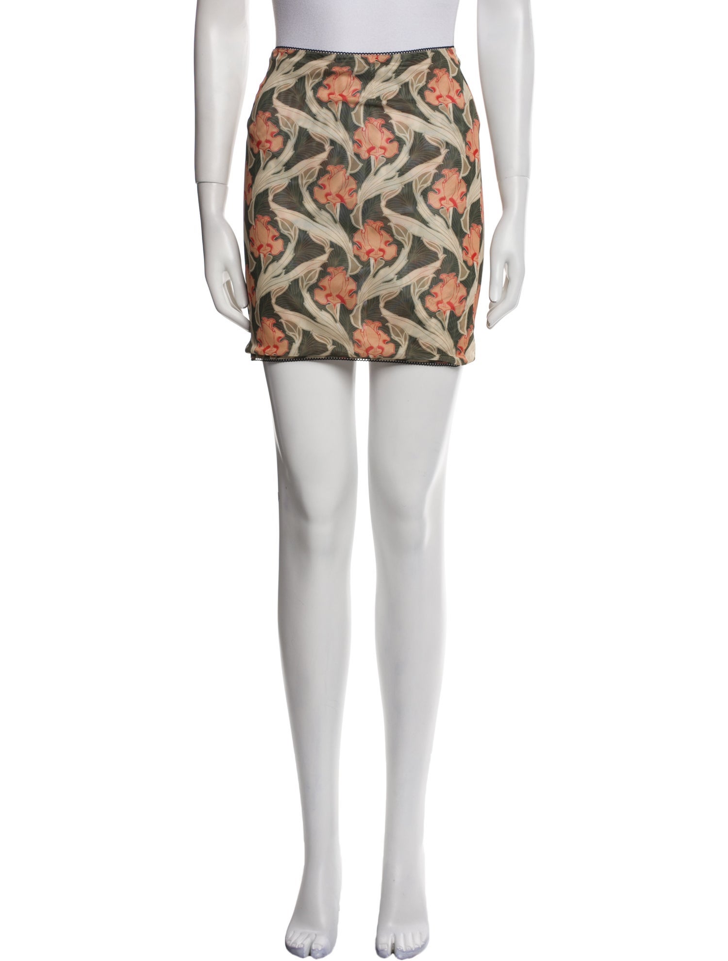 Miaou Floral Print Mini Skirt