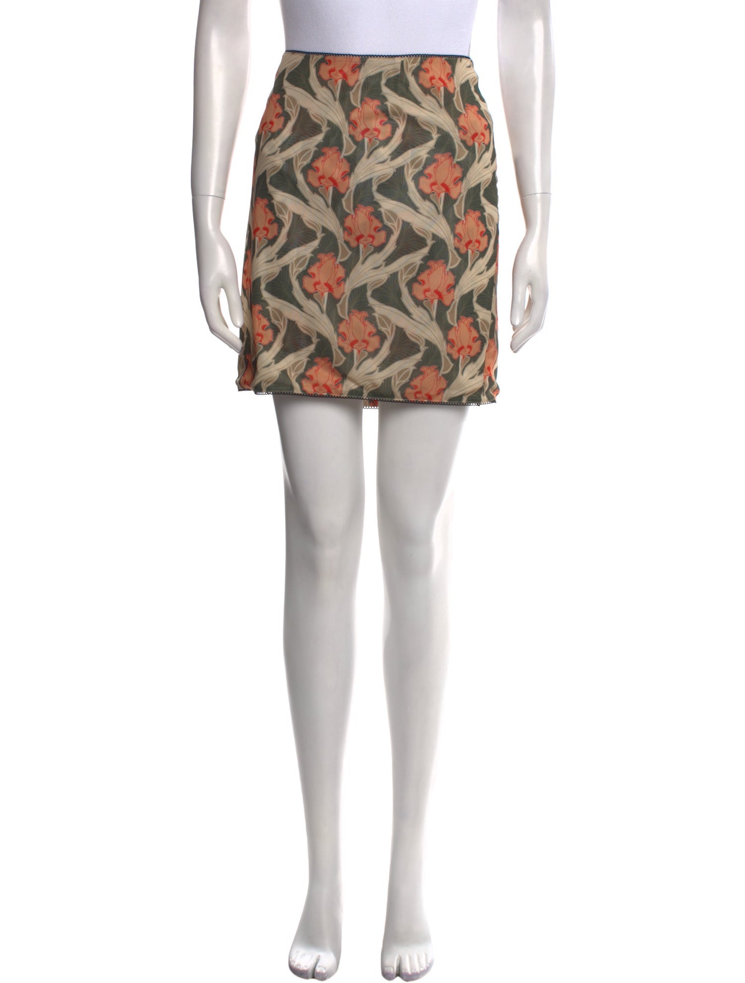 Miaou Floral Print Mini Skirt