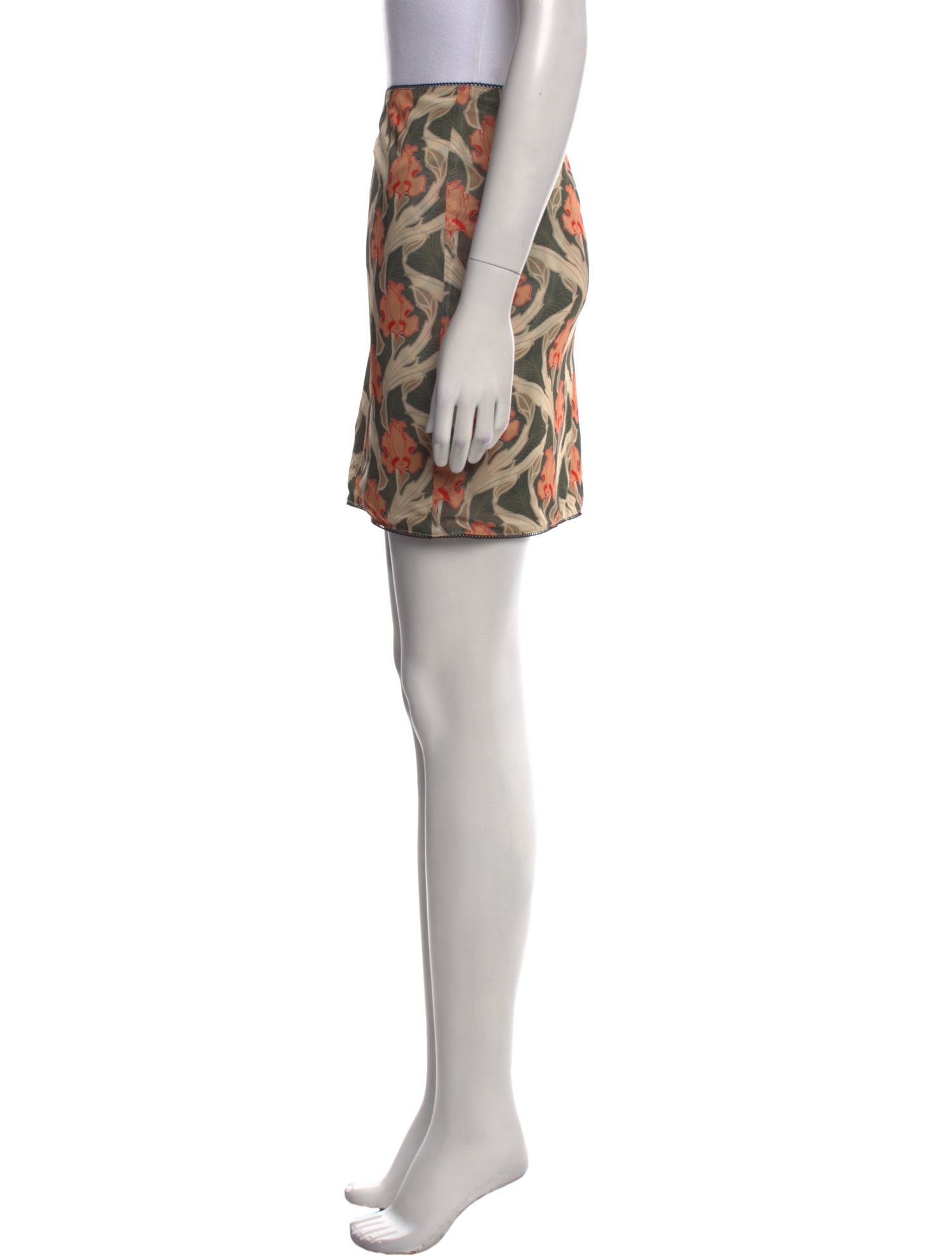 Miaou Floral Print Mini Skirt