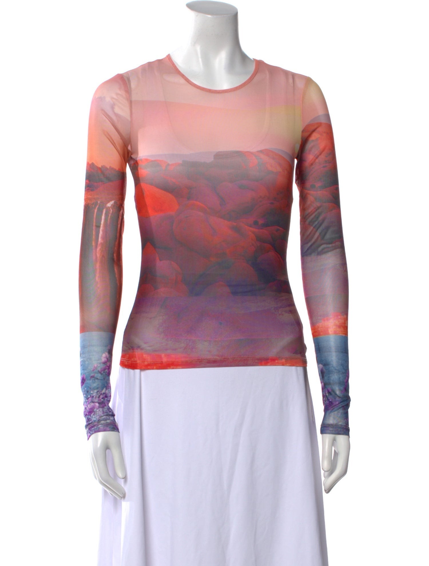 Miaou Printed Crew Neck T-Shirt