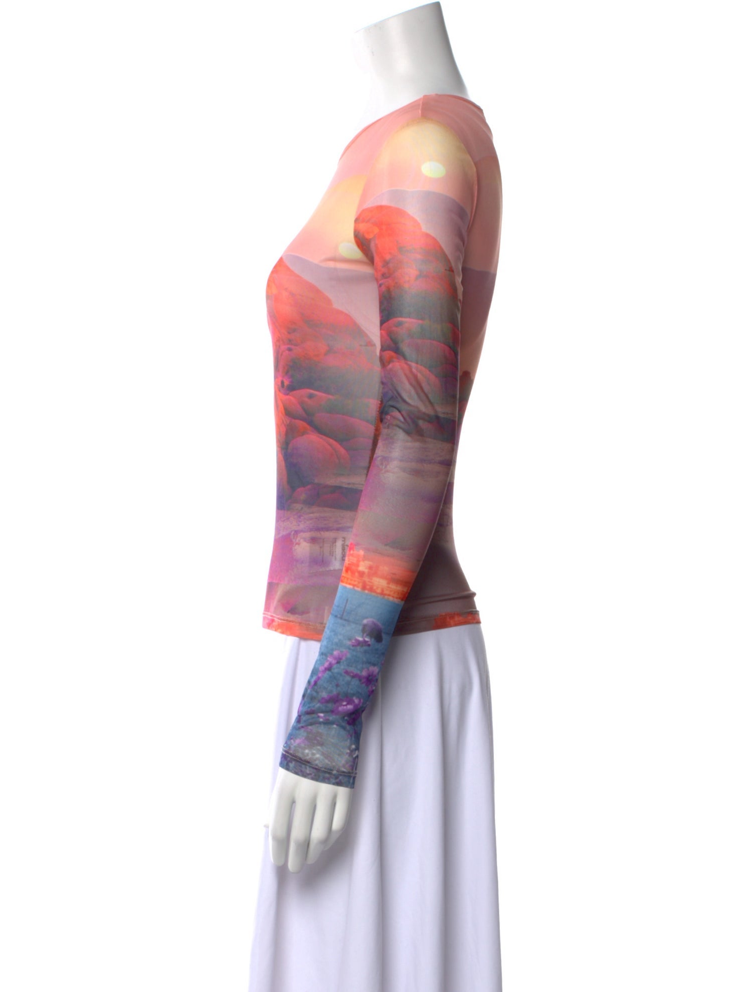 Miaou Printed Crew Neck T-Shirt