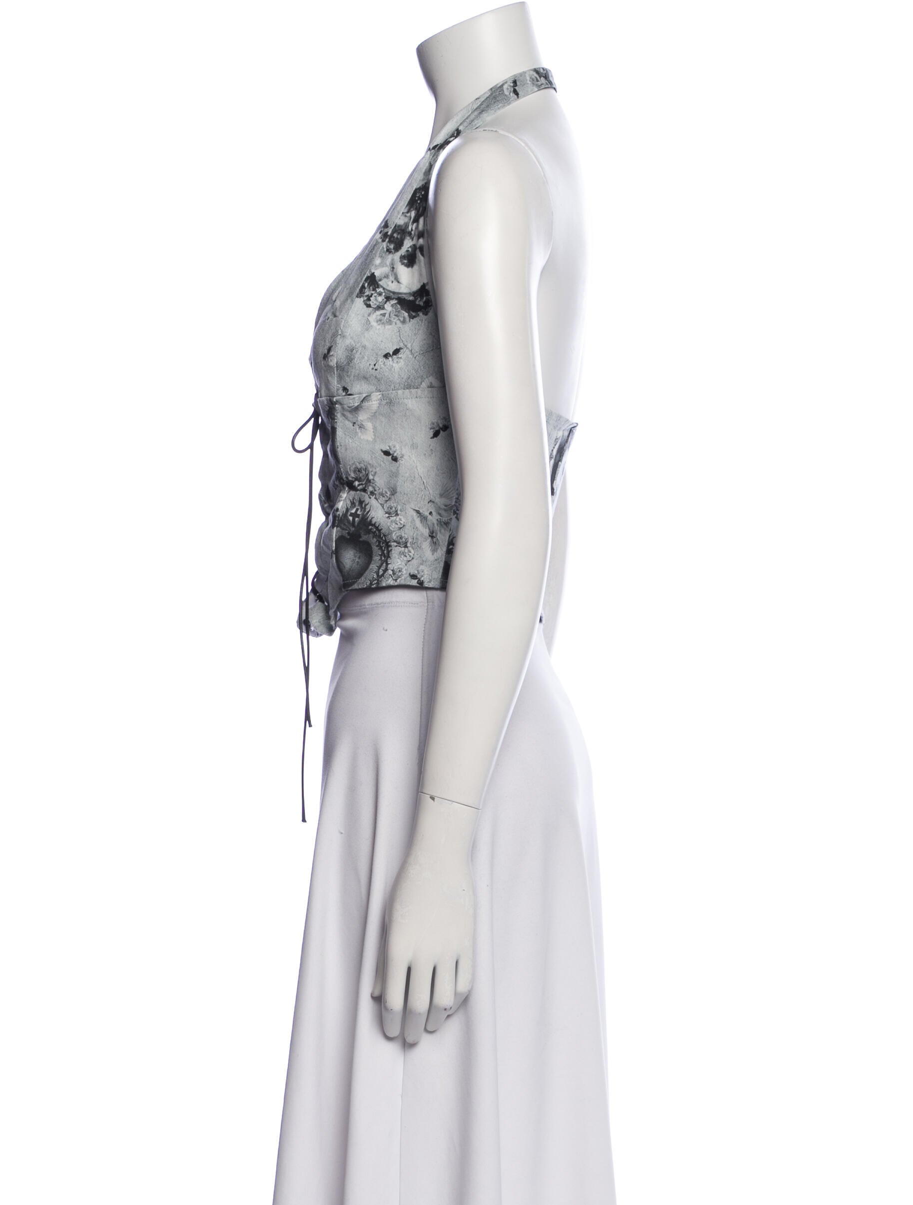 Miaou Halterneck Sleeveless Crop Top