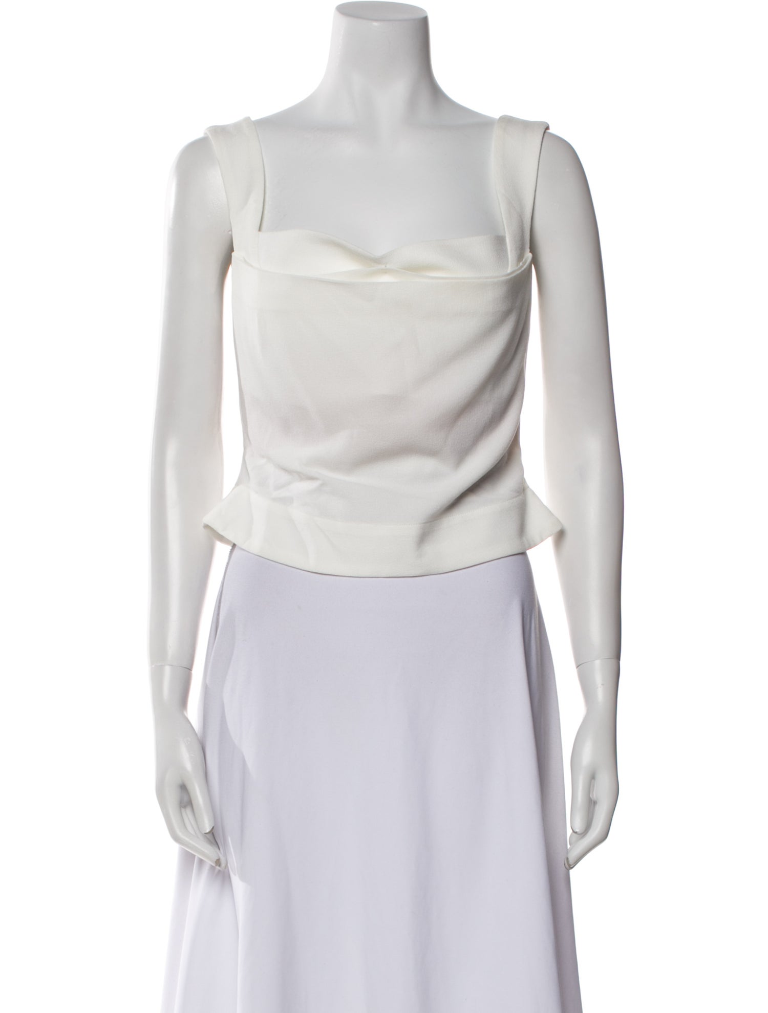 Miaou Square Neckline Sleeveless Crop Top