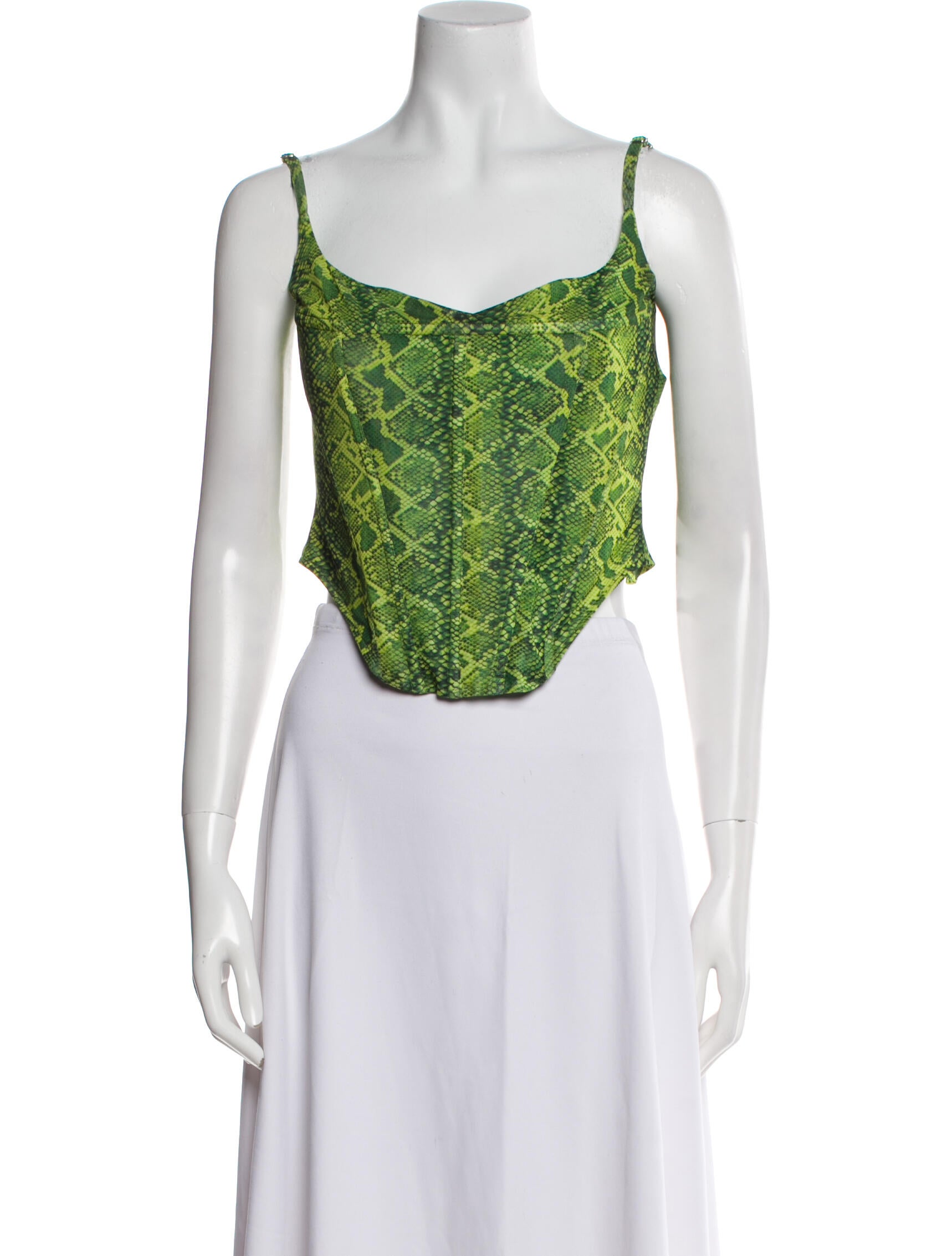 Miaou Animal Print Square Neckline Crop Top w/ Tags