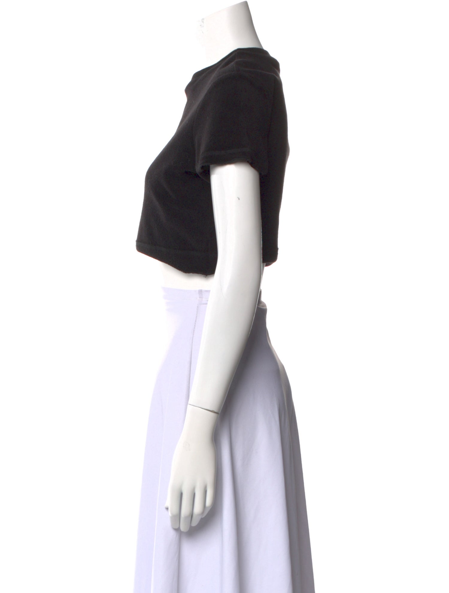 Miaou Crew Neck Short Sleeve Crop Top