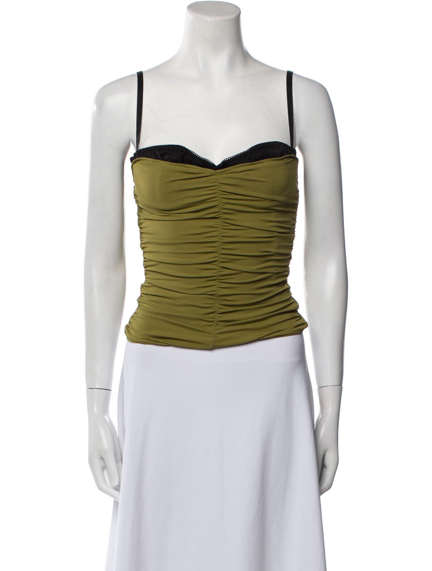 Miaou Square Neckline Sleeveless Crop Top