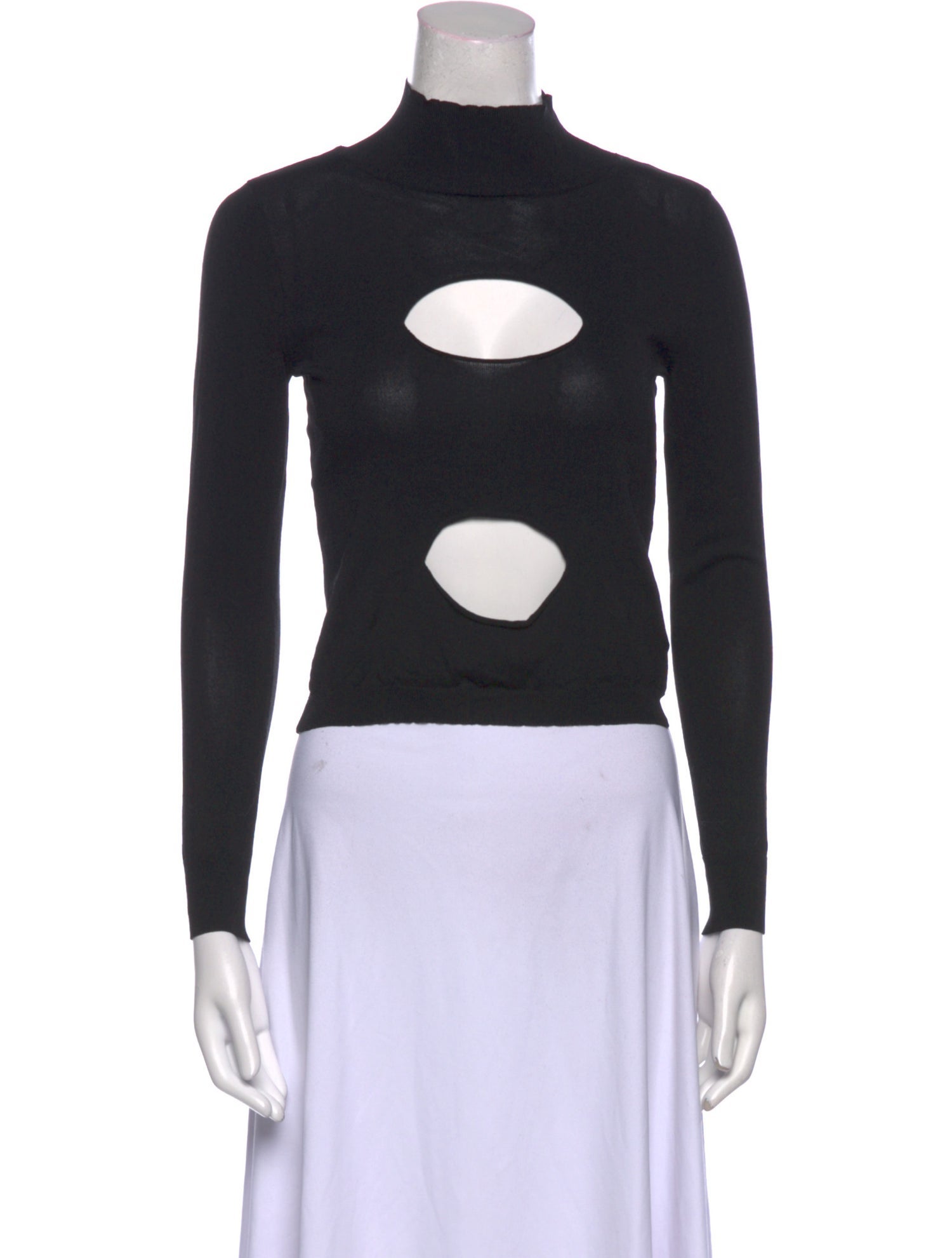 Miaou Turtleneck Long Sleeve Crop Top