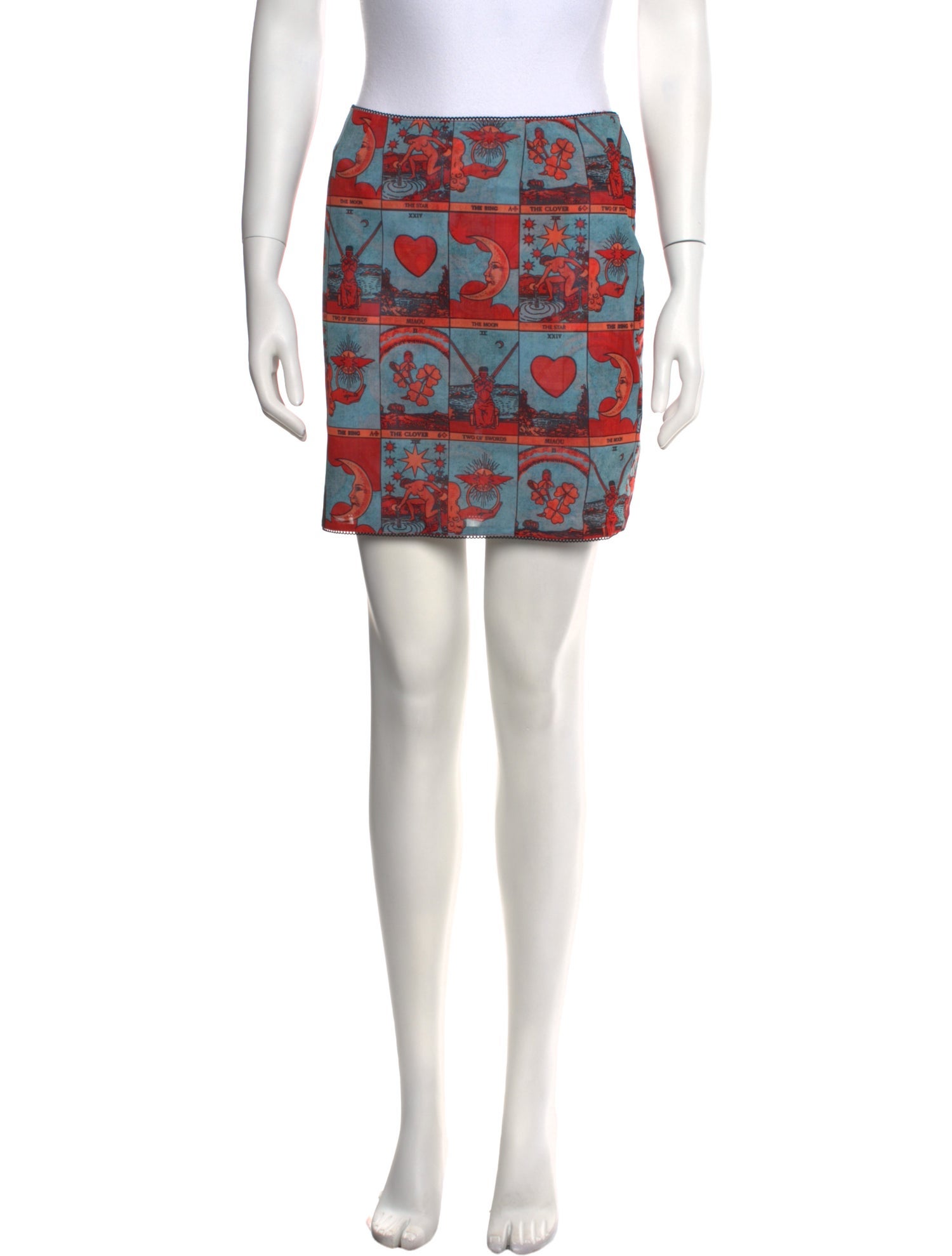 Miaou Printed Mini Skirt