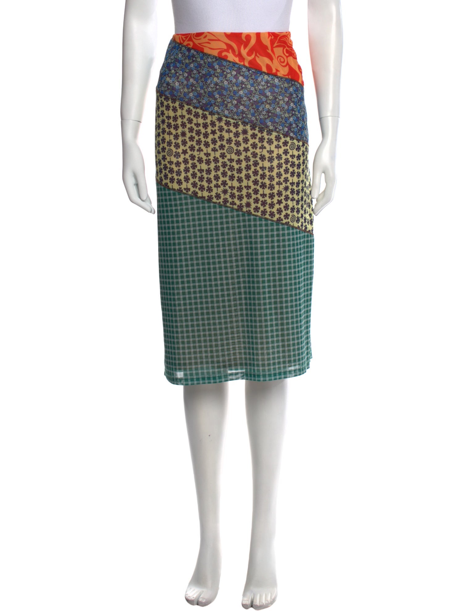 Miaou Printed Knee-Length Skirt