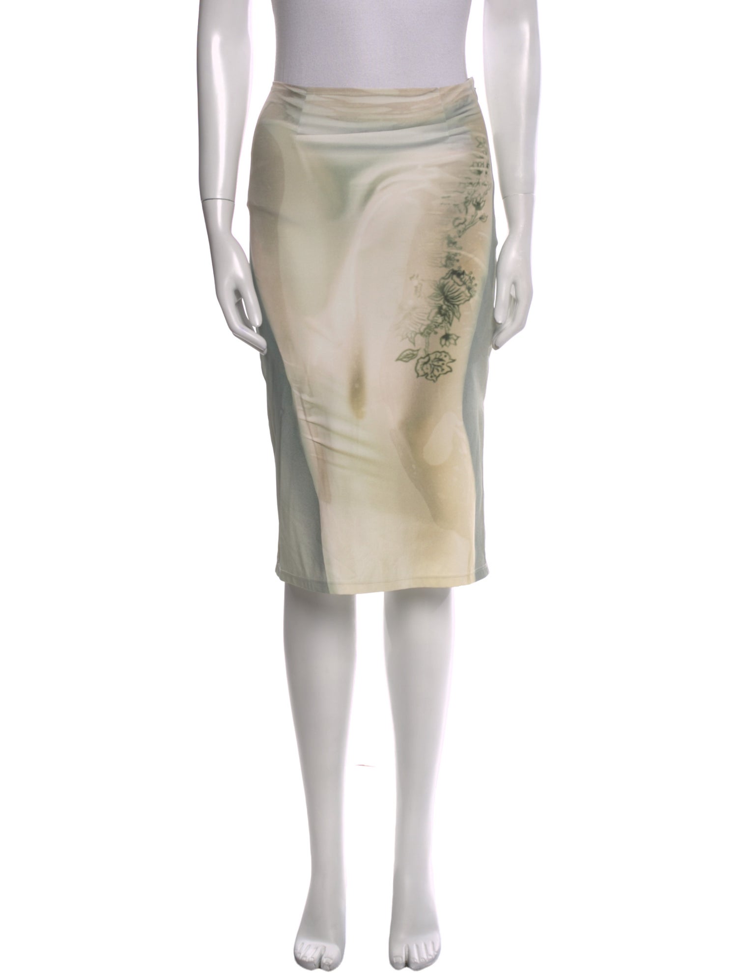 Miaou Nylon Knee-Length Skirt