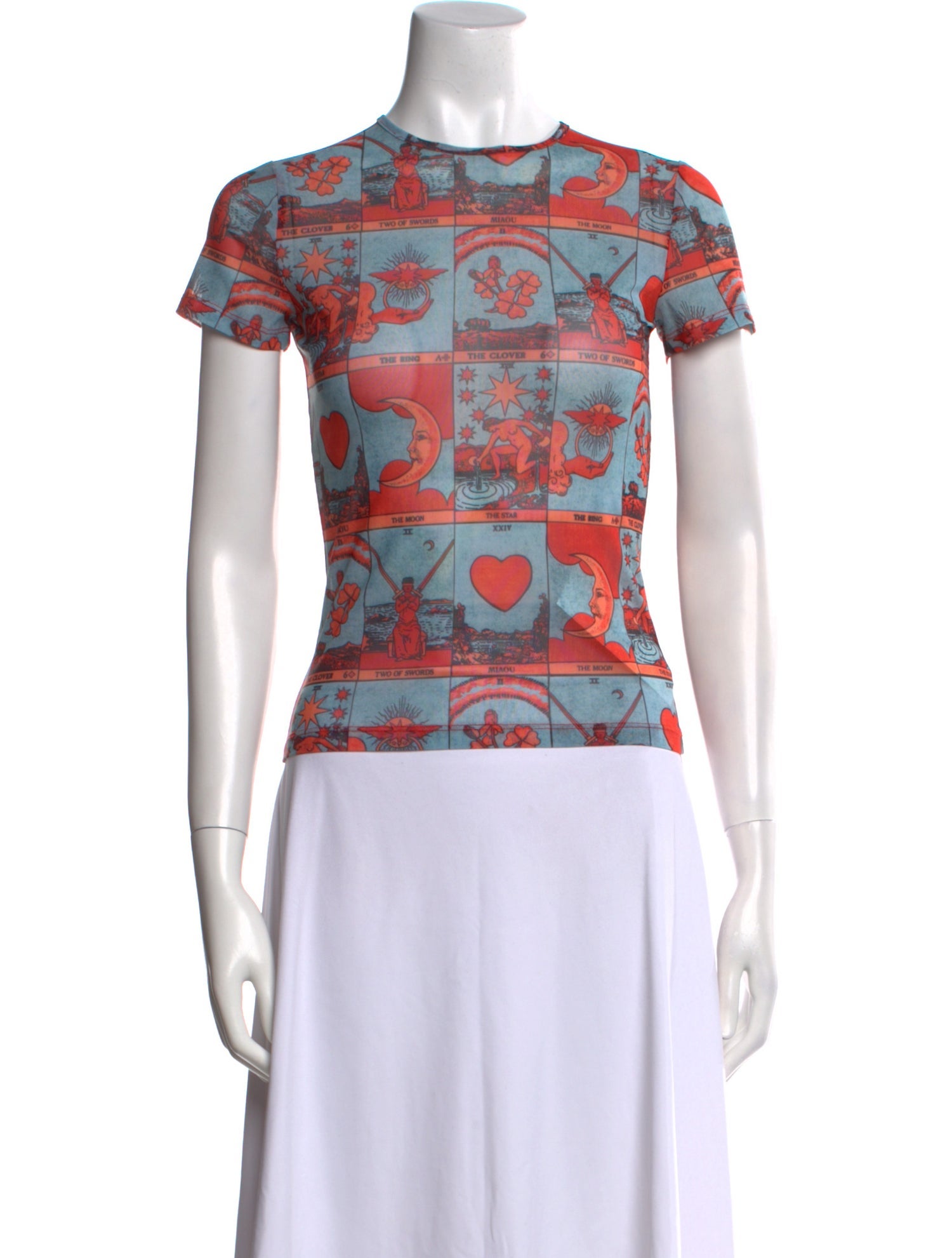 Miaou Printed Crew Neck T-Shirt