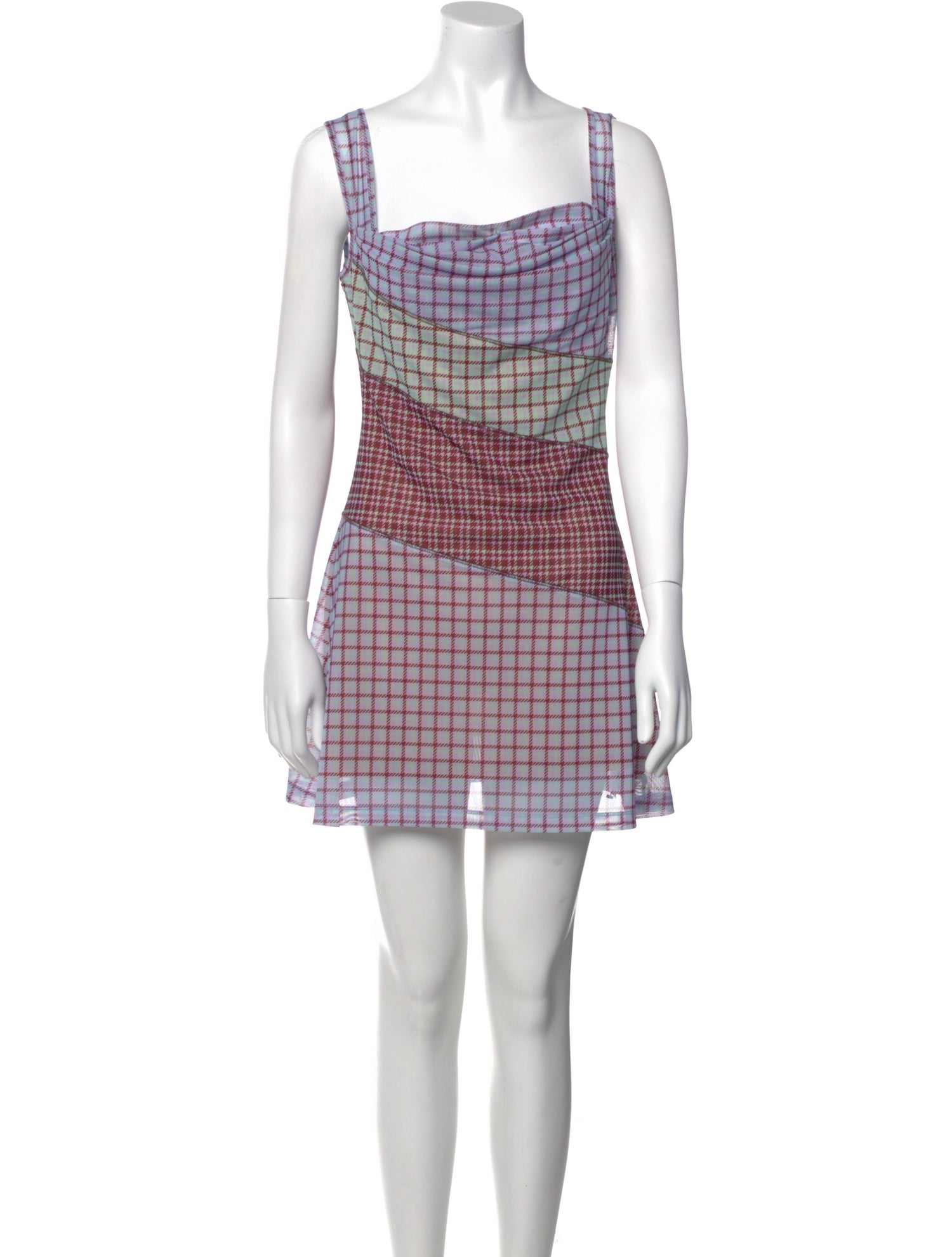 Miaou Plaid Print Mini Dress w/ Tags