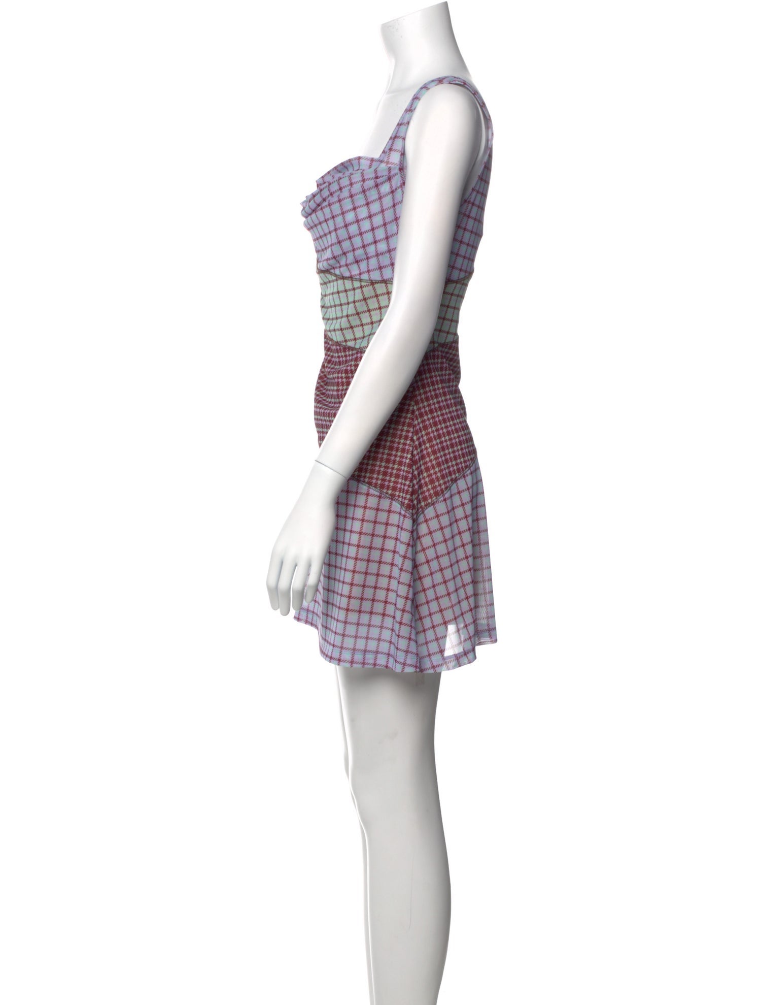 Miaou Plaid Print Mini Dress w/ Tags