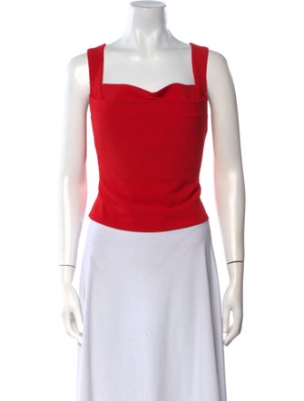 Miaou Square Neckline Sleeveless Crop Top