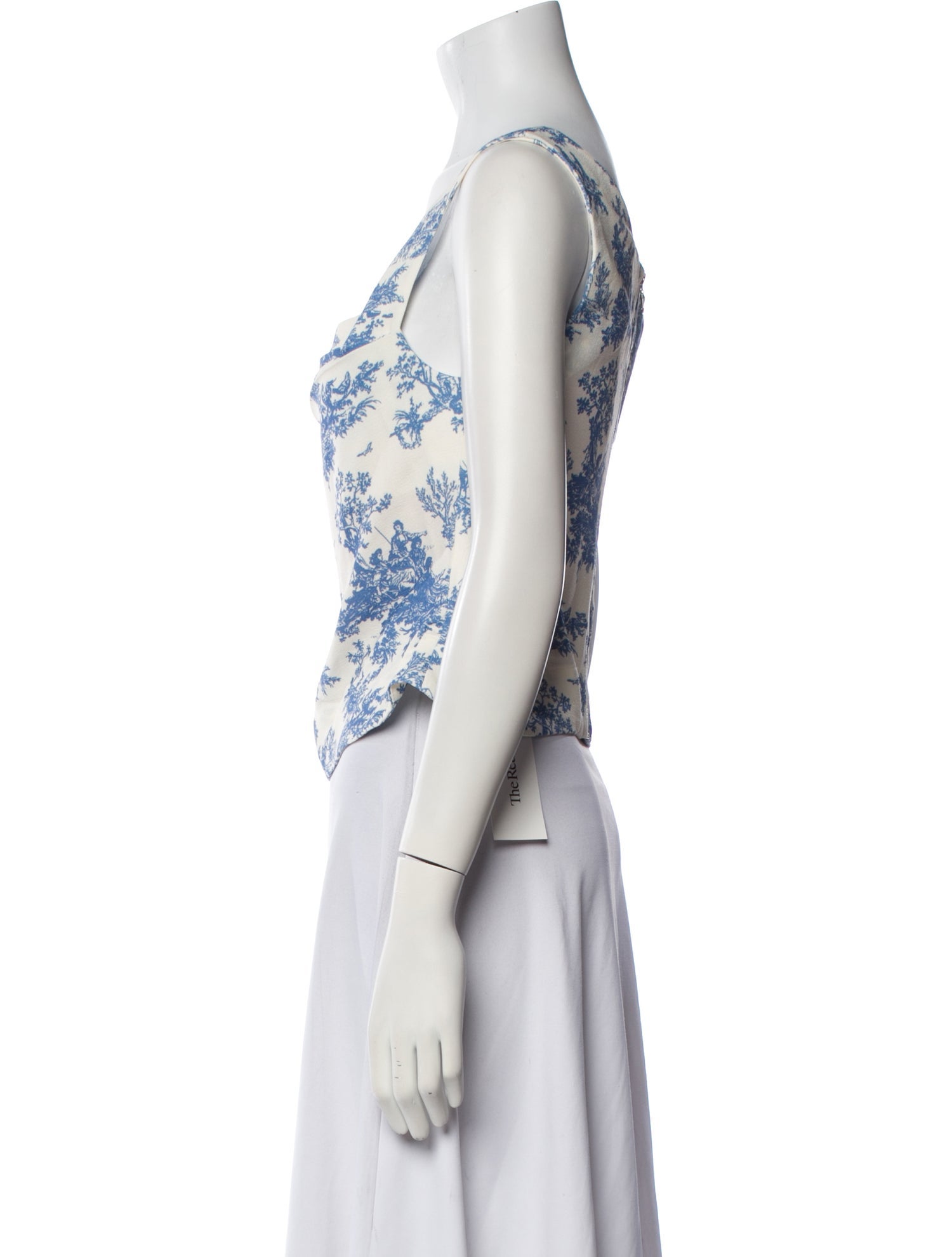 Miaou Floral Print Square Neckline Crop Top