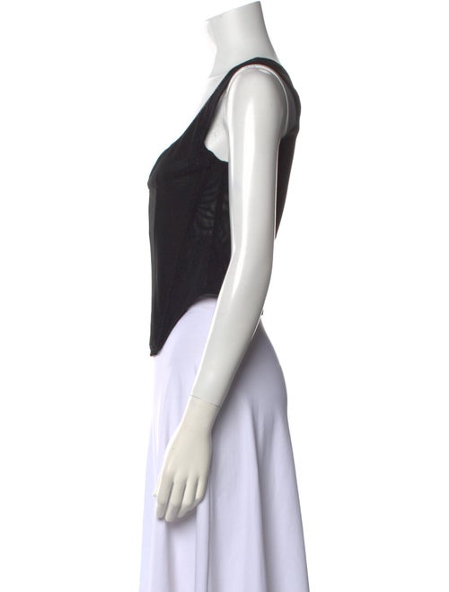 Miaou Square Neckline Sleeveless Crop Top