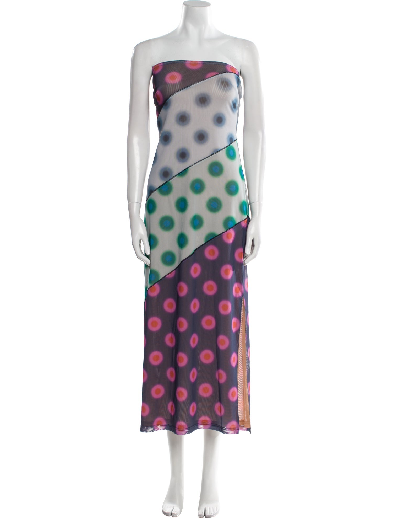 Miaou Polka Dot Print Midi Length Dress
