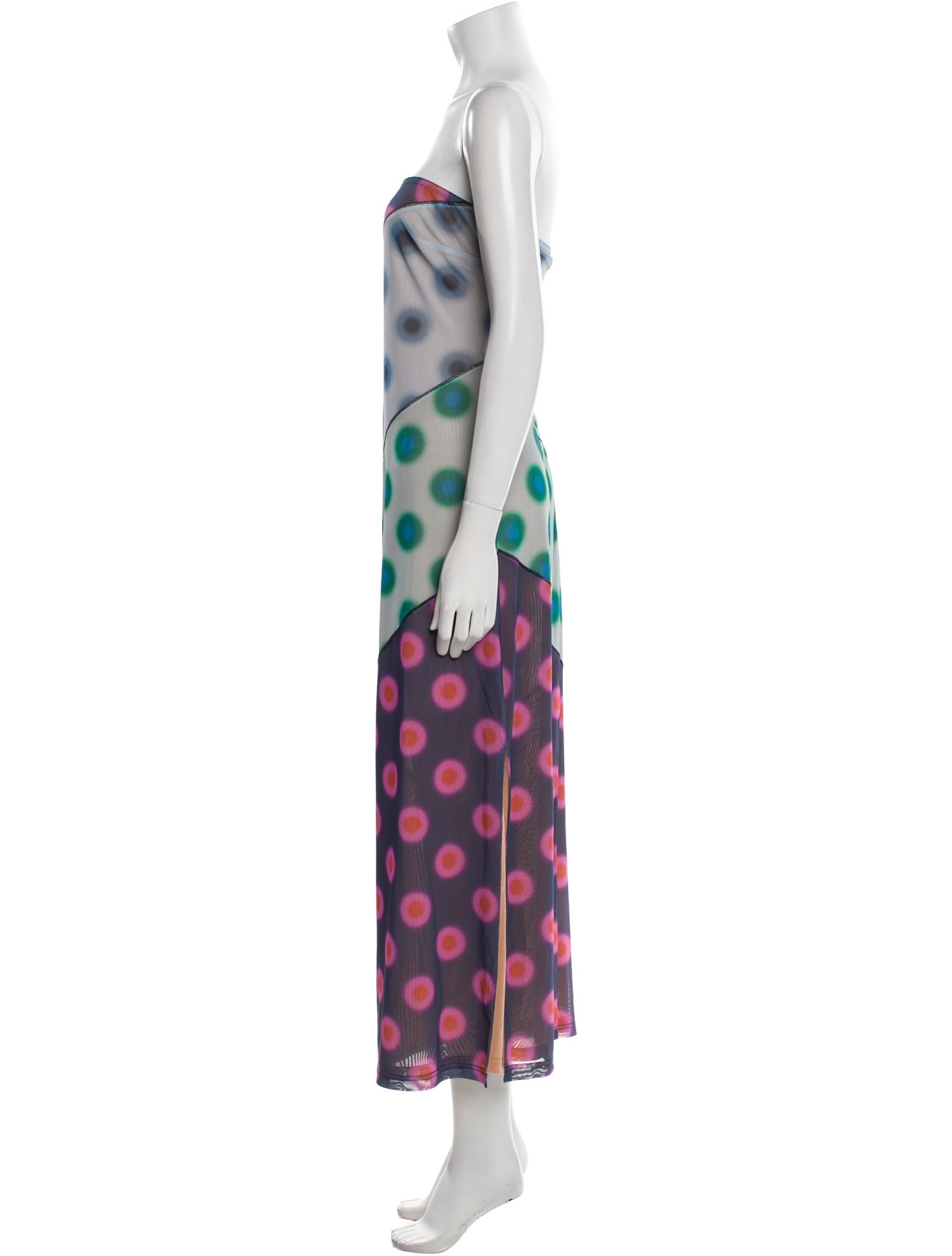 Miaou Polka Dot Print Midi Length Dress