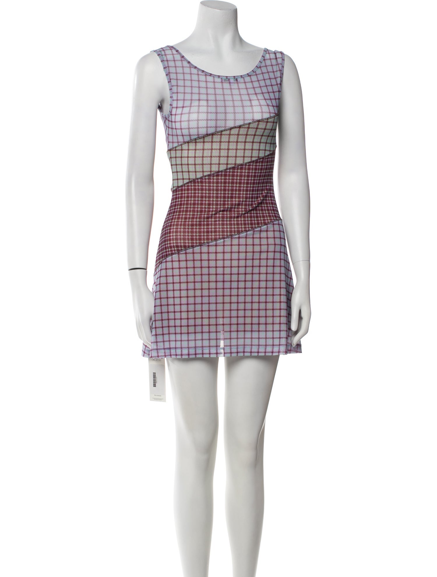 Miaou Plaid Print Mini Dress