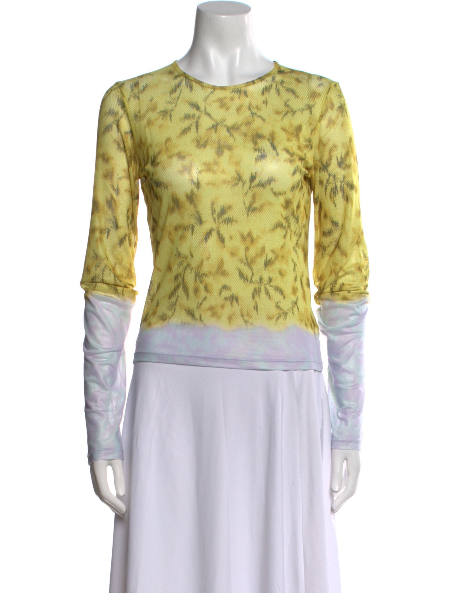 Miaou Animal Print Crew Neck Crop Top