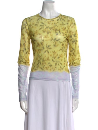 Miaou Animal Print Crew Neck Crop Top