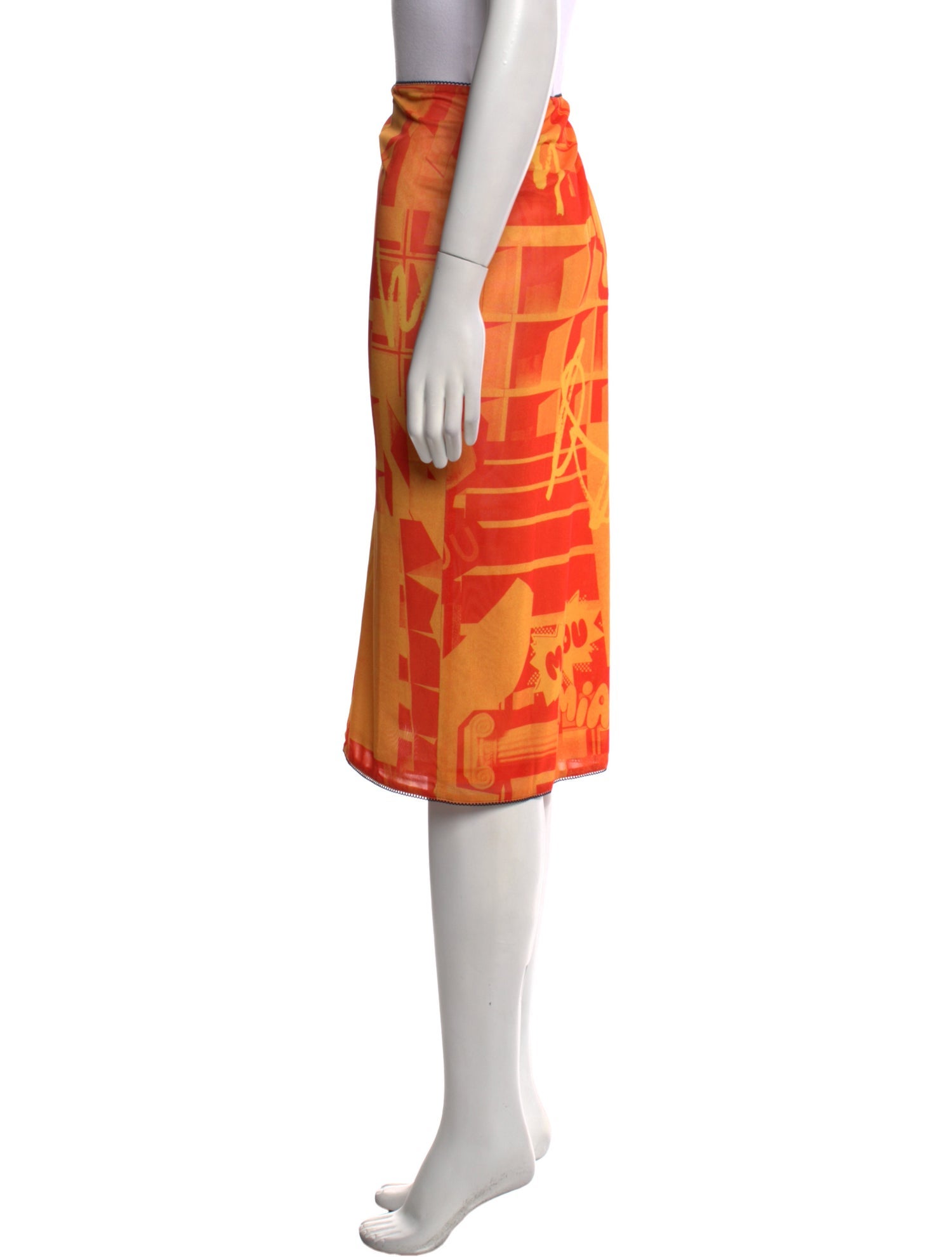 Miaou Printed Knee-Length Skirt