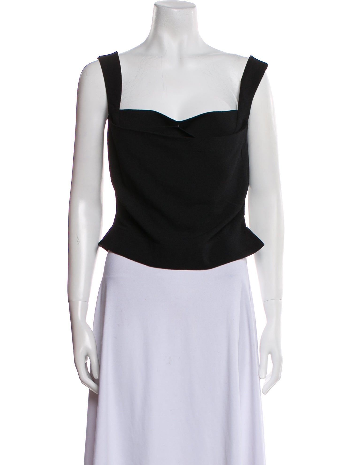Miaou Square Neckline Sleeveless Crop Top