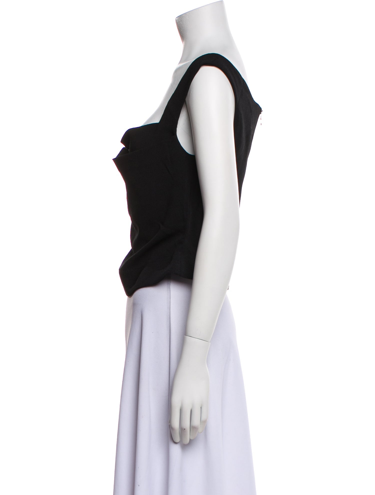 Miaou Square Neckline Sleeveless Crop Top