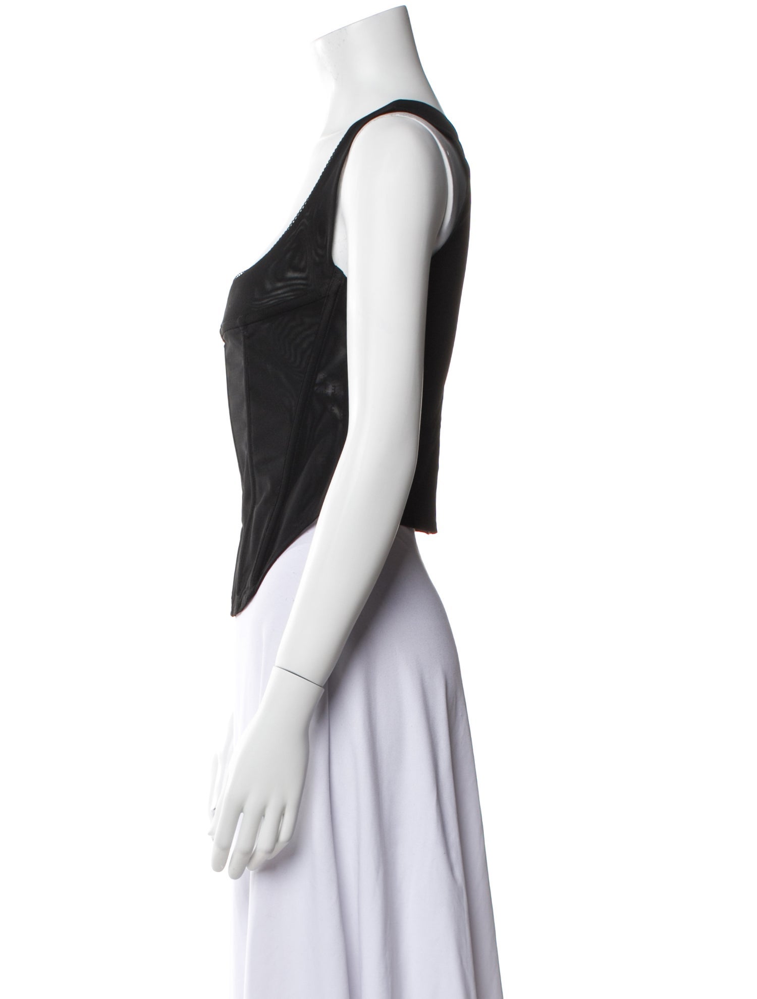 Miaou Square Neckline Sleeveless Crop Top