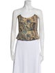 Miaou Printed Strapless Crop Top