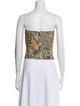 Miaou Printed Strapless Crop Top