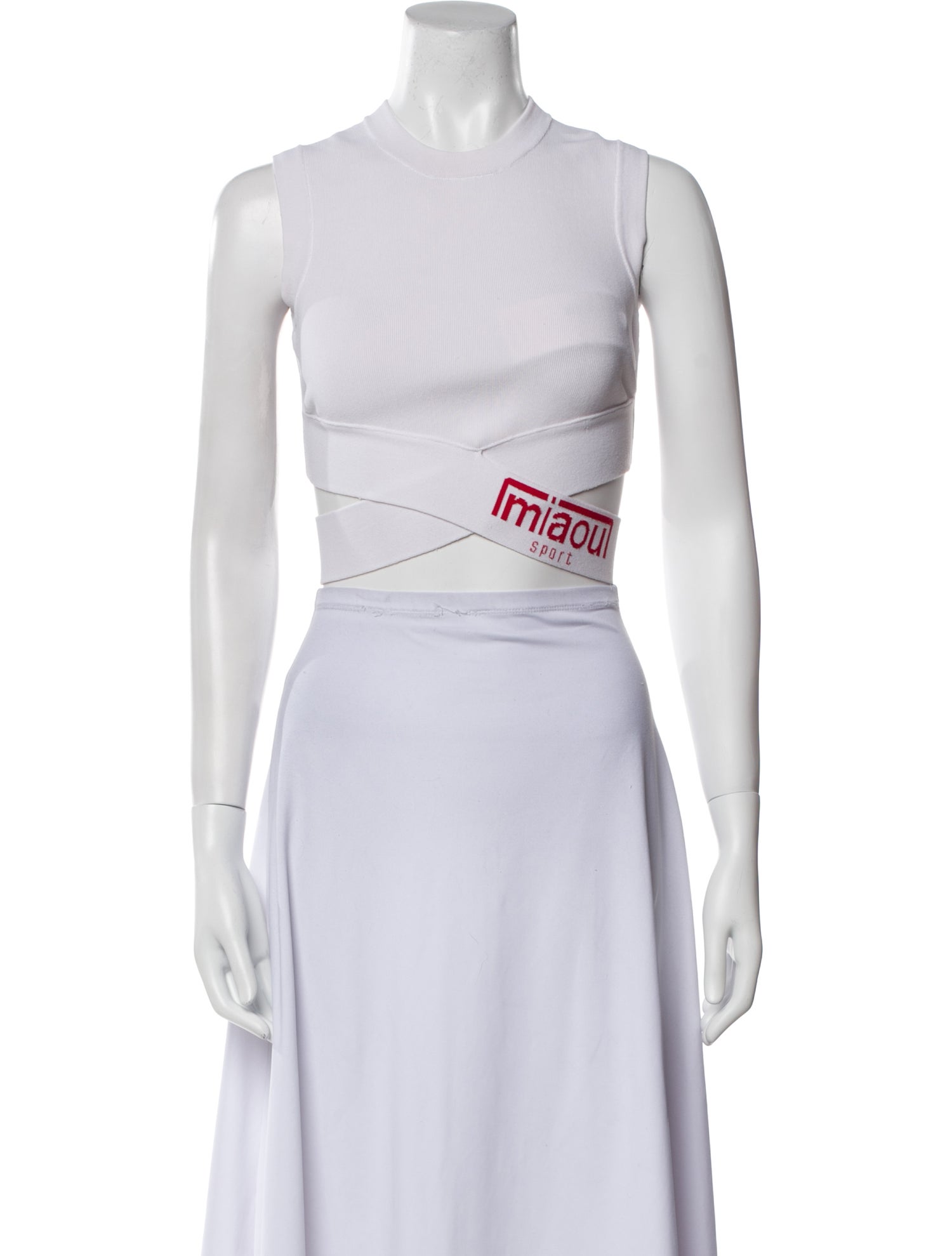 Miaou Crew Neck Sleeveless Crop Top