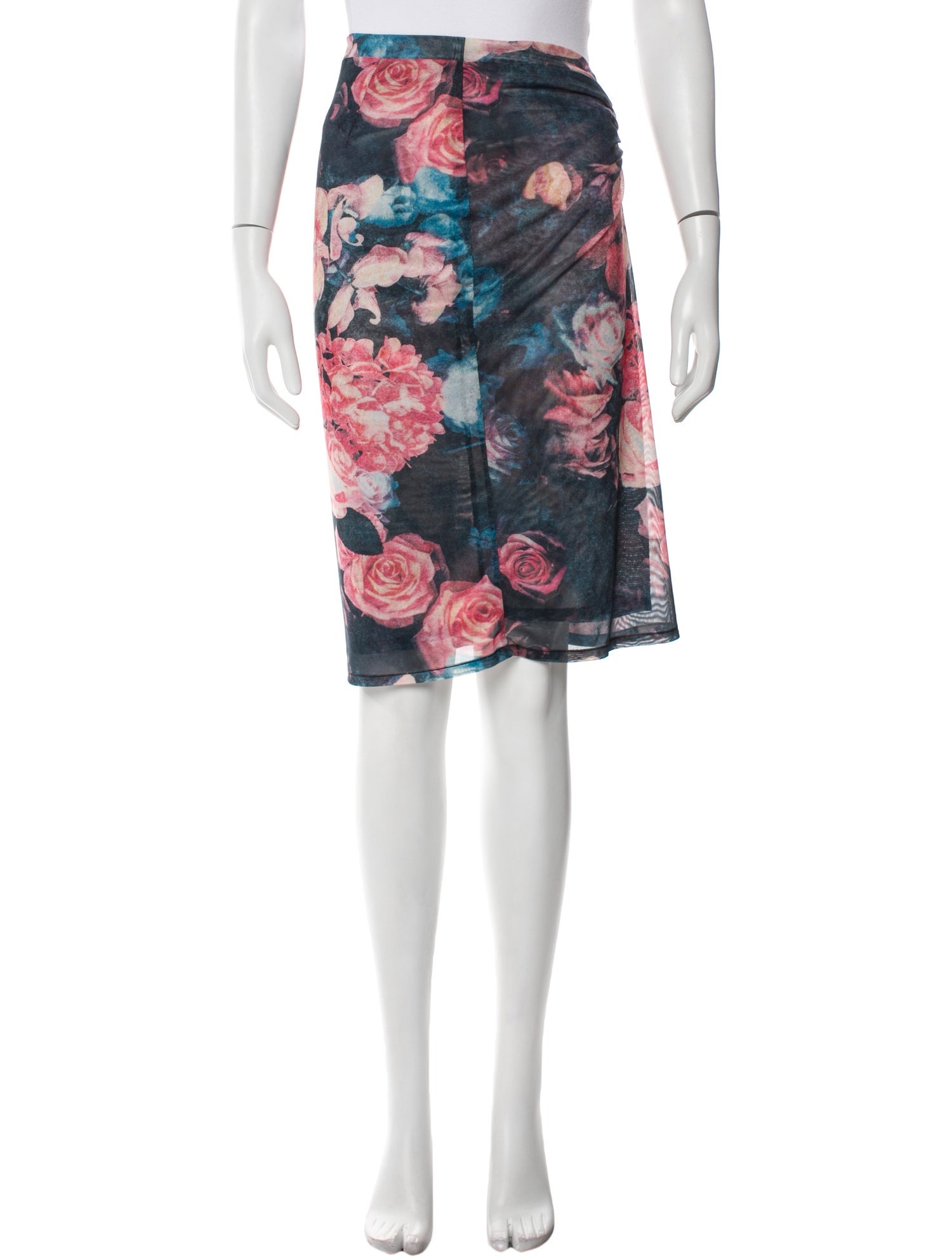 Miaou Floral Print Knee-Length Skirt