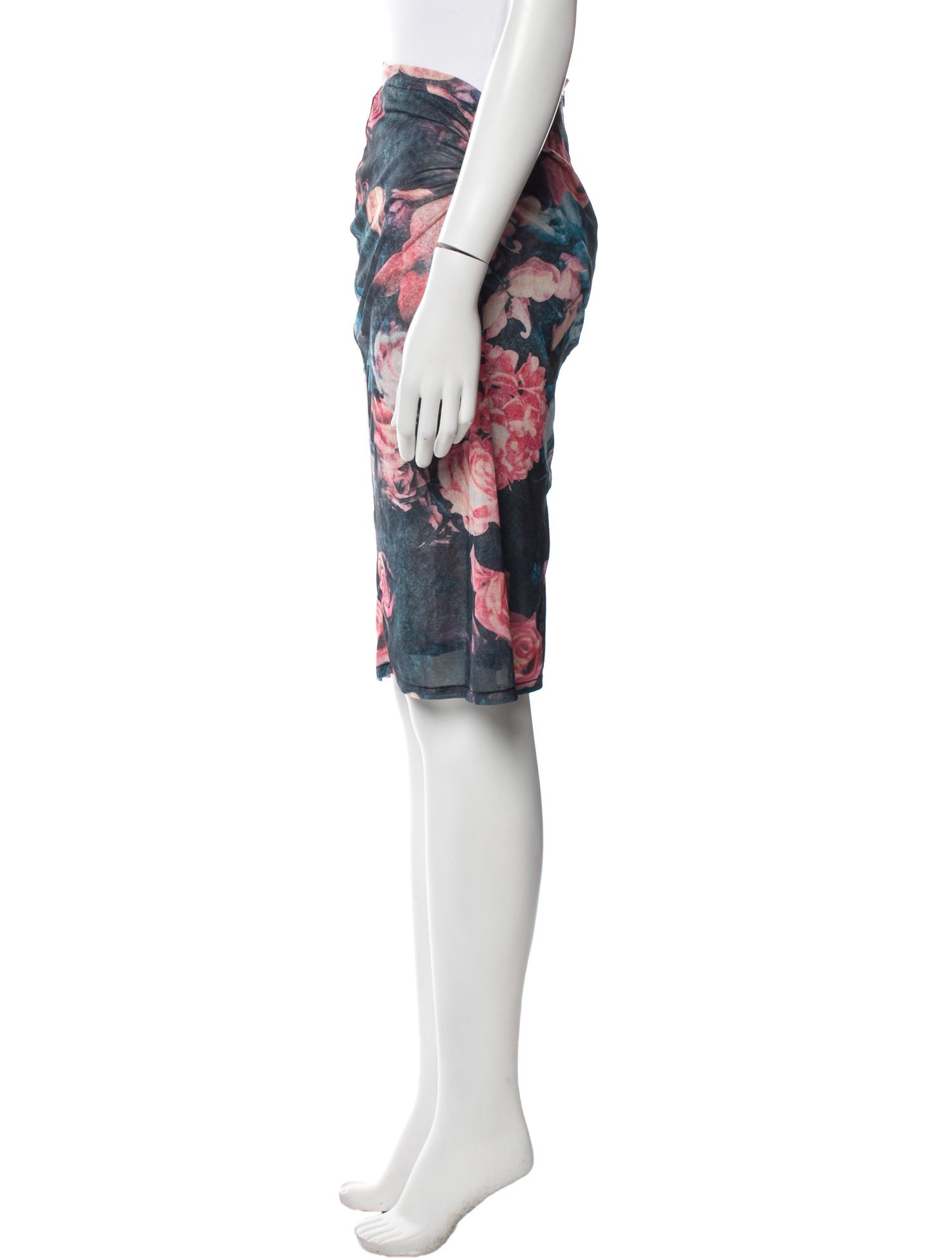 Miaou Floral Print Knee-Length Skirt