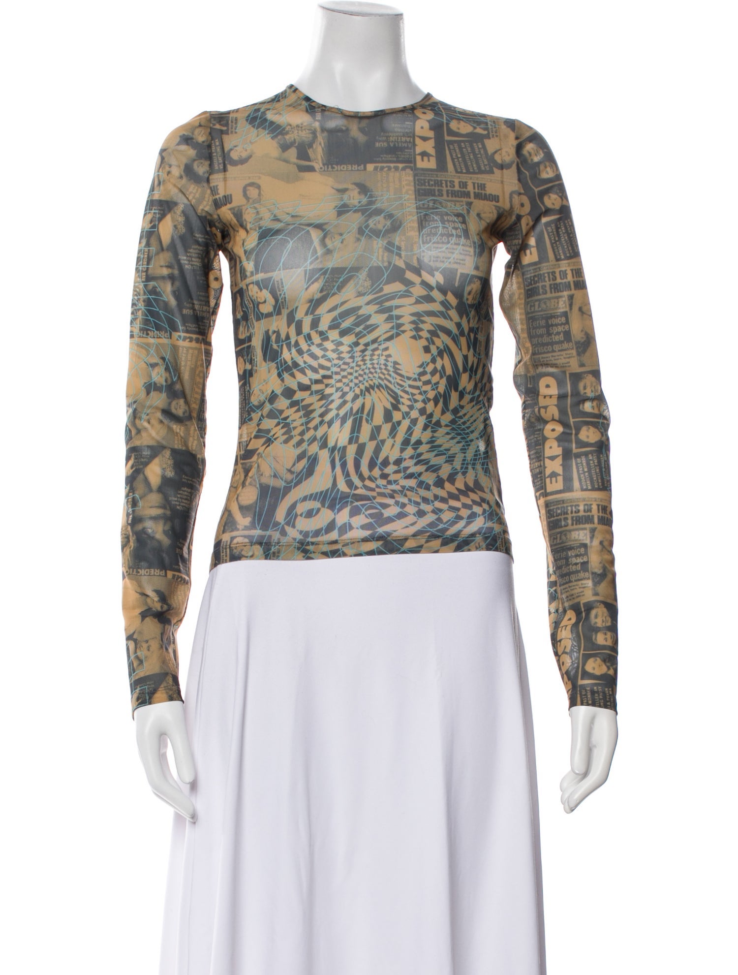 Miaou Printed Crew Neck Sweatshirt