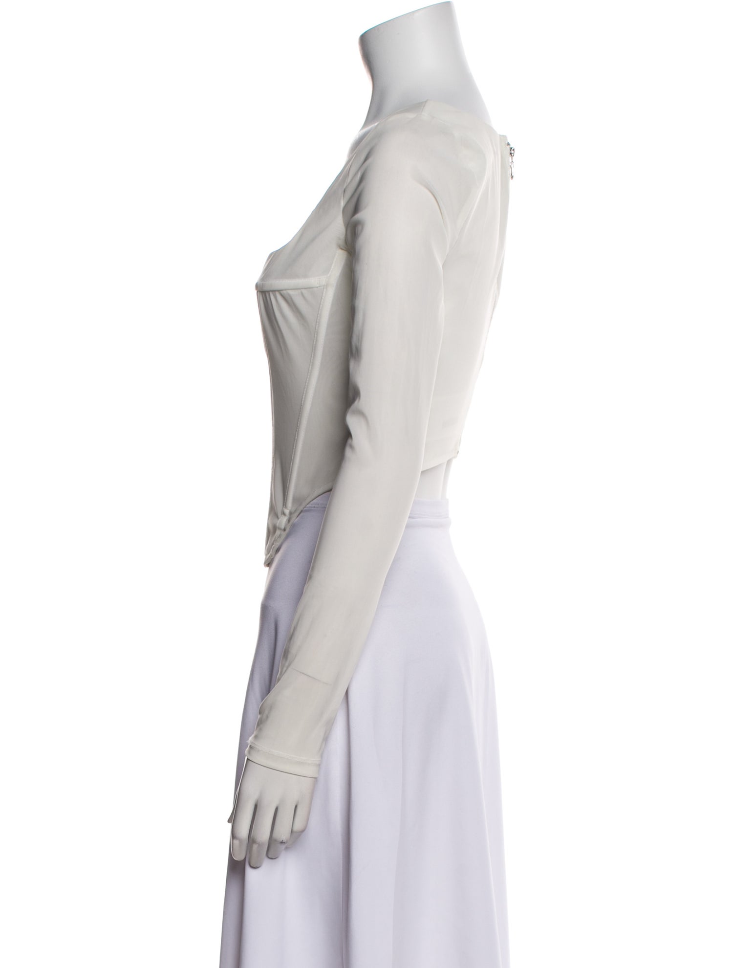 Miaou Nylon Square Neckline Crop Top