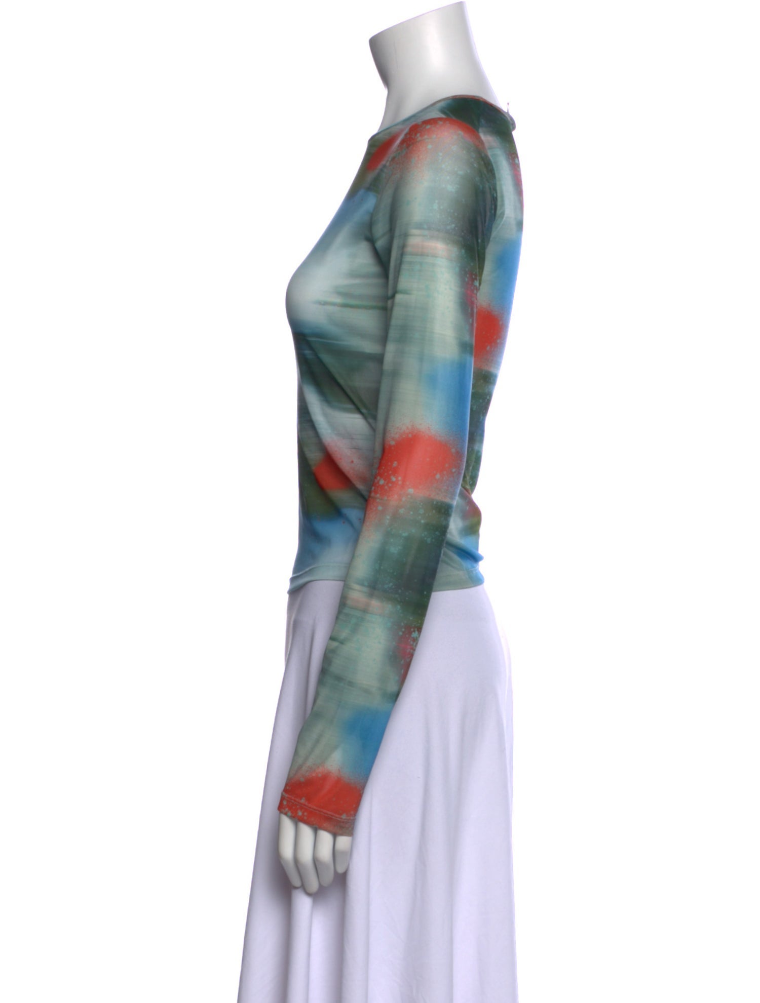 Miaou Tie-Dye Print Bateau Neckline Tunic