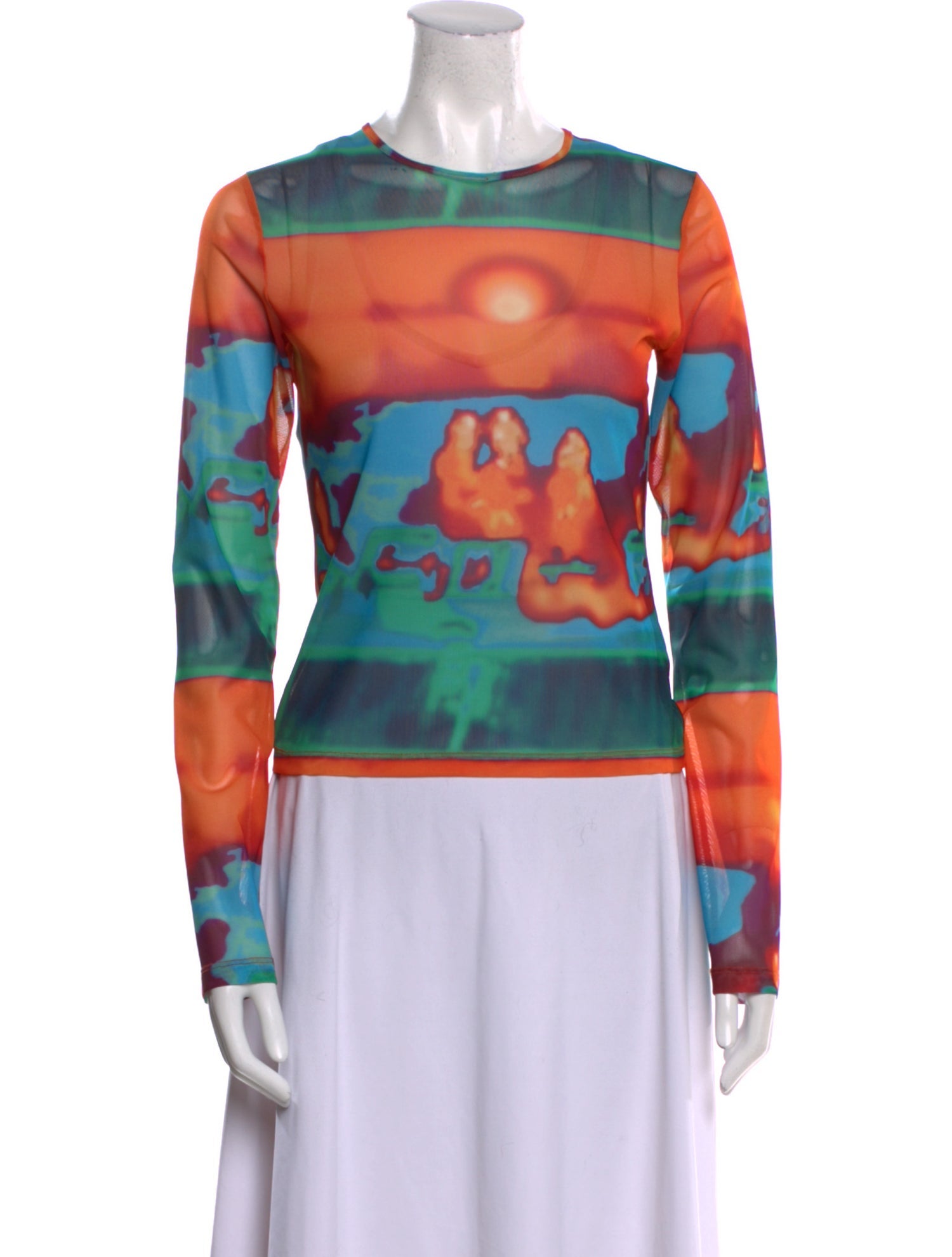 Miaou Printed Crew Neck Sweatshirt