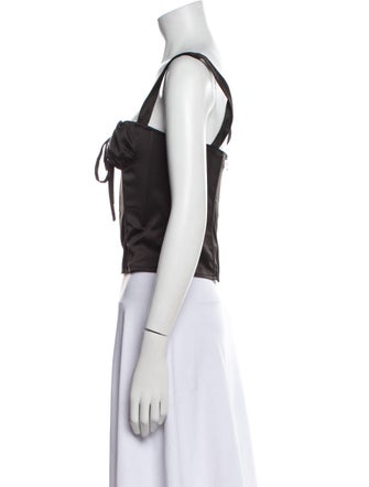 Miaou Square Neckline Sleeveless Crop Top