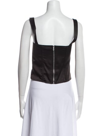 Miaou Square Neckline Sleeveless Crop Top