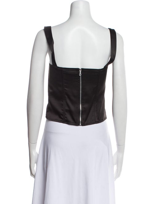 Miaou Square Neckline Sleeveless Crop Top