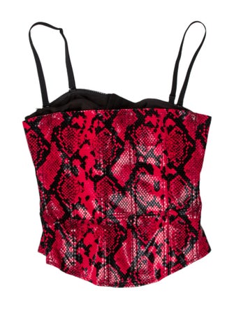 Miaou Animal Print Square Neckline Top