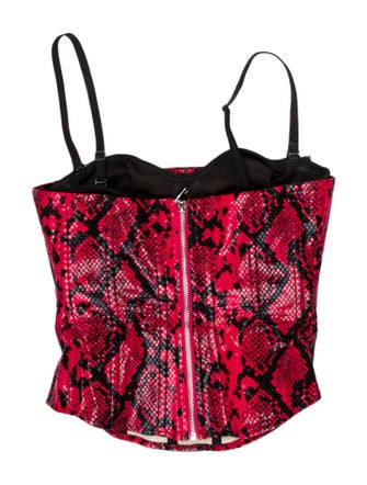 Miaou Animal Print Square Neckline Top